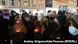 An anti-war demonstration in Kazan, Tatarstan's capital -- millions in Russia have family ties to Ukraine.