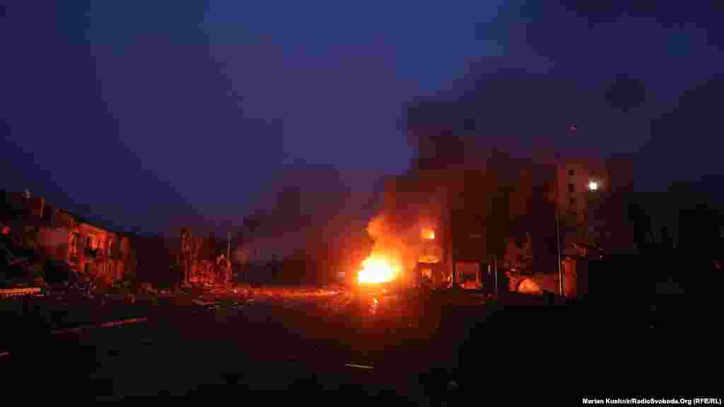 Borodjanka, 2. marta i 24. avgusta. Artiljerijska vatra, raketni napadi i ulične borbe izazvali su ogromna razaranja u Borodjanki.