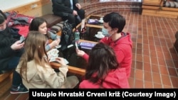 Izbjeglice iz Ukrajine u motelu Plitvice u Zagrebu, 27. februar 2022.