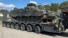 O tanchetă germană de tip Marder din dotarea Bundeswehr la baza militară Rukla, Lituania, 22 aprilie 2022. 