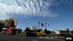 Част от протеста в Бургас