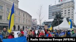 Здружението на Украинците во Република Северна Македонија „Лесја Украинка“ на 6 март одржа протест на Плоштадот „Македонија“ во Скопје против руската инвазија врз Украина.
