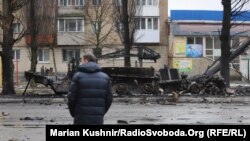 Pasojat e luftimeve në rajonin e Kievit në Ukrainë. Mars, 2022.