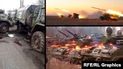 Colaj fotografic cu războiul din Ucraina.