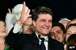 Nicușor Dan Bukarestben 2025. május 18-án