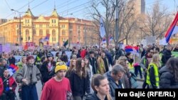 Протест пред српското Министерство за образование, 25 февруари 2025