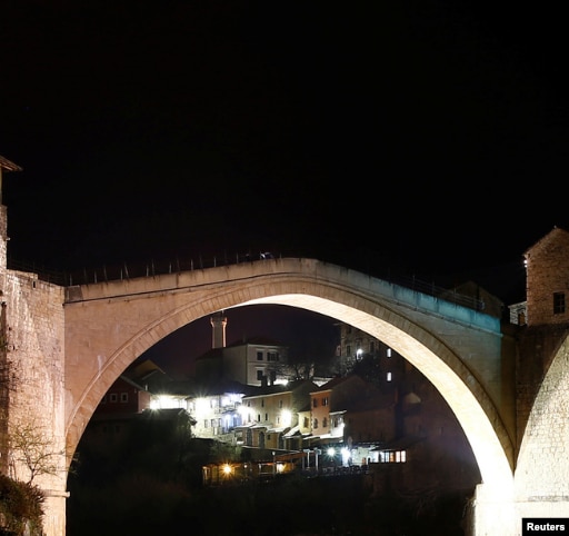Mostar Old bridge DO NOT USE before after 30 years of war