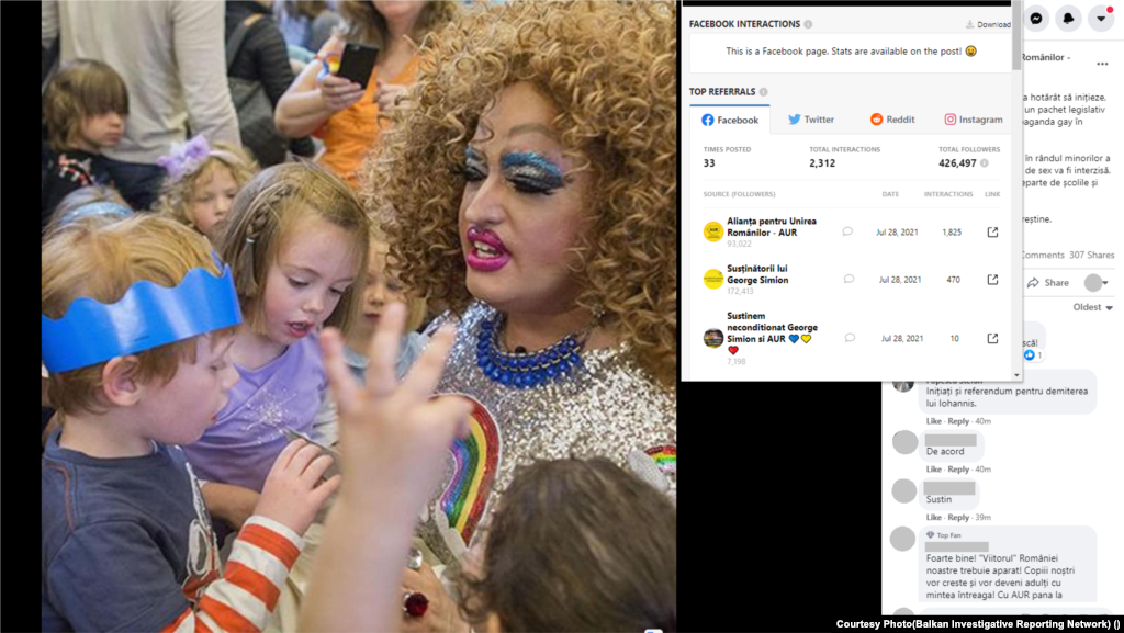 The comments on AUR Facebook Pages that sustain the Russian naratives