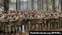 Pjesëtarët e grupit paramilitar të Ramzan Kadyrovit.