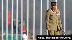 PAKISTAN -- Pakistani Army Chief of Staff Lieutenant General Qamar Javed Bajwa arrives to attend the Pakistan Day military parade in Islamabad, March 23, 201