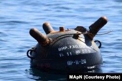 Echipajul puitorului de mine și plase „Viceamiral Constantin Bălescu” a distrus mina marină identificată în 28 martie în Marea Neagră, la circa 70 de kilometri de Capu Midia.