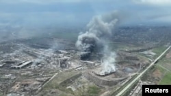 მარიუპოლის "აზოვსტალის" ტერიტორია. 2022 წლის 19 აპრილი