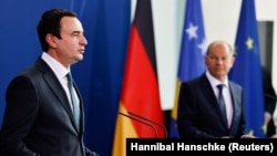 Kryeministri i Kosovës, Albin Kurti dhe kancelari gjerman, Olaf Scholz.