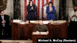 Украинскиот претседател Володимир Зеленски се обрати на заеднички состанок на Конгресот на САД, Вашингтон, САД, 21 декември 2022 година.