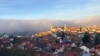 Bosnia and Herzegovina, Sarajevo panorama, fog