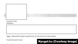 A Szombathelyi Tankerületi Központ levele Szecsődi Tímeának. Forrás: Nyugat.hu