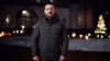 Predsednik Ukrajine Volodimir Zelenski čestita hrišćanima koji slave Božić 25. decembra. Kijev, decembar 2022.
