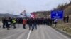 Ultradesničari na protestu u blizini granice sa Kosovom, 18. decembar 2022. 