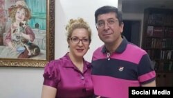 Iranian radiologist Hamid Qarahasanlou and his wife, Farzaneh (file photo)
