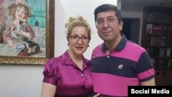 Iranian radiologist Hamid Qarahasanlou and his wife, Farzaneh (file photo) 
