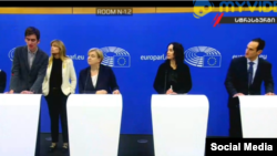 მიხეილ სააკაშვილთან დაკავშირებით სტრასბურგში, ევროპარლამენტის შენობაში გამართული ბრიფინგი 12.12.2022 