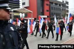 Noćni Vukovi, bajkersko udruženje iz Republike Srpske, na paradi povodom "Dana Republike Srpske", Istočno Sarajevo, Bosna i Hercegovina