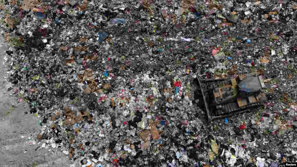 Сметище в Хонконг, Китай, по време на пандемията от COVID-19.&nbsp;11 април 2022 г.