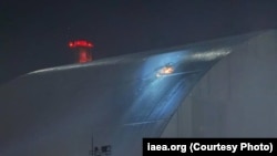 Оштетување на „засолништето“ во нуклеарната централа во Чернобил по напад на руски дрон, Украина, 14 февруари 2025 