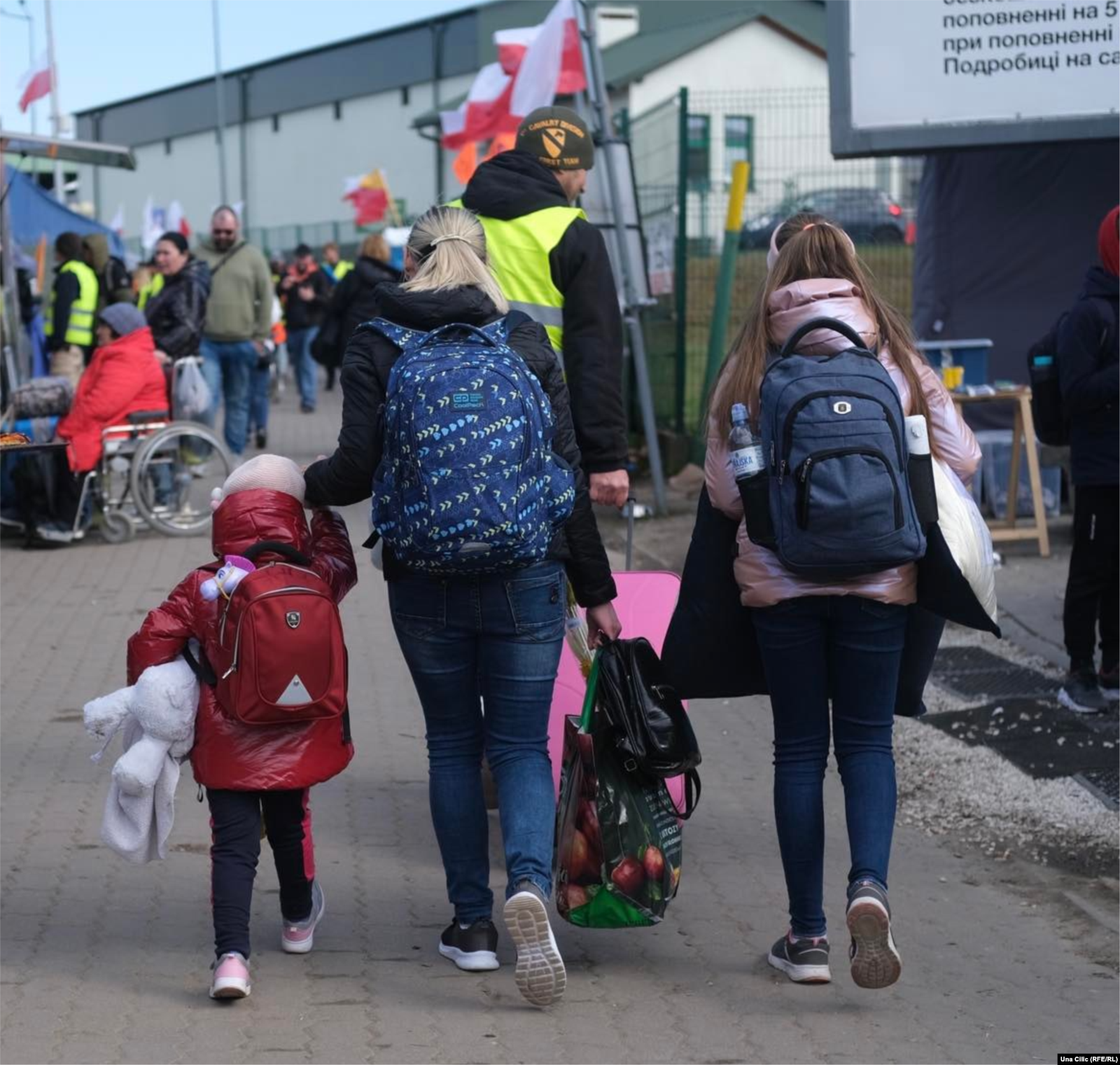 Do sada je Ukrajinu napustilo preko 4,5 miliona ljudi. Granični prelaz Medyka, 11. april 2022.