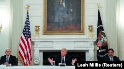 Predsjednik Tramp i potpredsjednik Majk Pens, 18. maja 2020