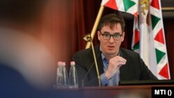 Karácsony Gergely főpolgármester a városházán 2022. április 13-án