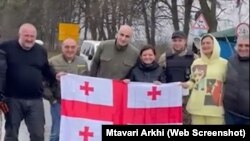 საქართველოს მეოთხე პრეზიდნეტი გიორგი მარგველაშვილი და „ერთიანი ნაციონალური მოძრაობის" ლიდერები უკრაინაში. 