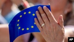 Detalj s skupa s pozivom na glasanje na izborima za parlament EU, 8. jun 2024.