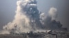 Чад над Појасот Газа по израелски напад, 4 декември 2023 година.