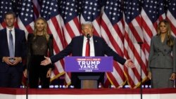 Donald Trump își declară victoria, la un miting la Palm Beach, în Florida.