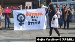 Protest protiv femicida u Banjaluci, BiH, 14. oktobar 2022.