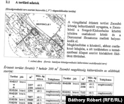 A 2018-ban készült Talajvédelmi tervből részlet. 