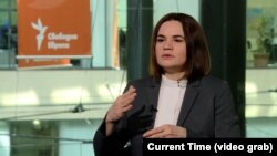 Svetlana Tihanovskaja took intervjua za Radio Slobodna Evropa, Prag, 11. maj 2022. 