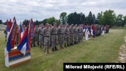 Predstavnici Oružanih snaga BiH na obilježavanju Dana Vojske RS i Trećeg pješadijskog (RS) puka u kasarni Kozara, Banja Luka, 12. maj 2025.