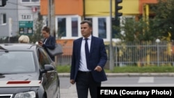 Predsjednik Vlade Federacije BiH Fadil Novalić pred zgradom Suda BiH, Sarajevo, 12. oktobar 2022.