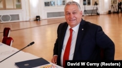 Orbán Viktor az informális EU-csúcstalálkozón Prágában, 2022. október 7-én