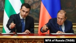 Инал Ардзинба и Сергей Лавров, 27 сентября