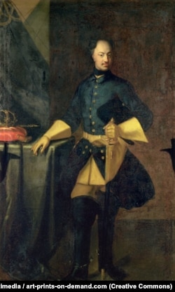 Карл XII, король Швеции. Портрет работы Давида фон Краффта (1717)