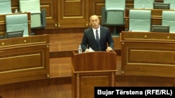 Ramush Haradinaj, u parlamentu Kosova prilikom izbora vlade u subotu 