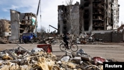 Снимка от руините на Бородянка