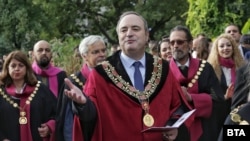 Анастас Герджиков по време на откриването на академичната година в Софийския университет