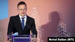 Foreign Minister Peter Szijjarto said Hungary will not vote for any sanctions "that will make the transport of natural gas or oil from Russia to Hungary impossible." (file photo)