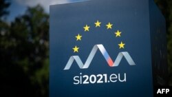 Skup na Brdu kod Kranja biće održan dok Slovenija predsedava Evropskom unijom (na fotografiji logo slovenačkog predsedavanja)