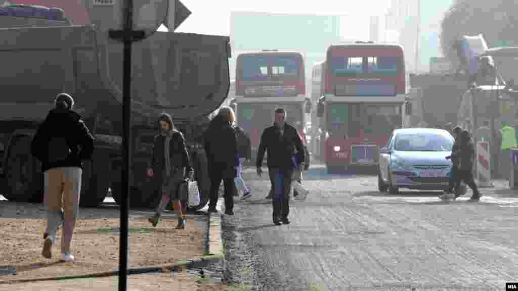 Сообраќаен метеж на булеварот Кузман Јосифовски Питу