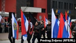 La paradă au luat parte aproximativ 20 de membri ai clubului motociclist rusesc